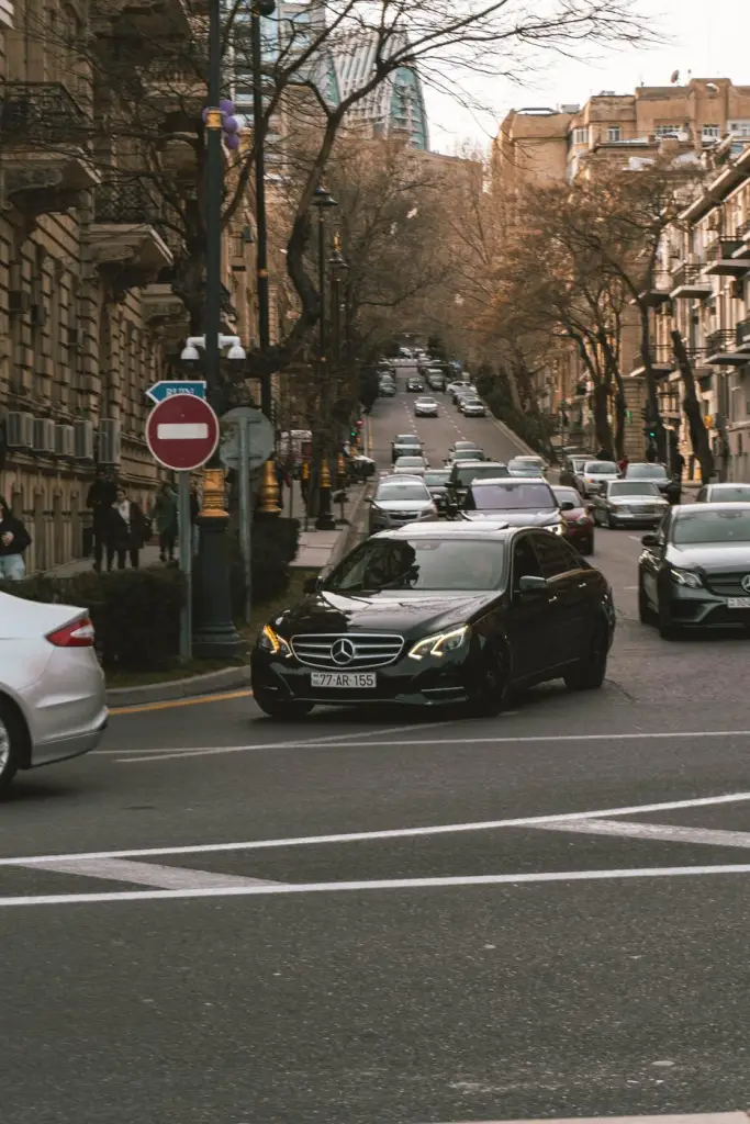 Cars at a crossing