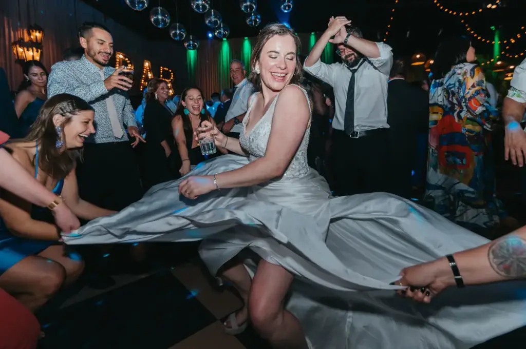 On the dance floor