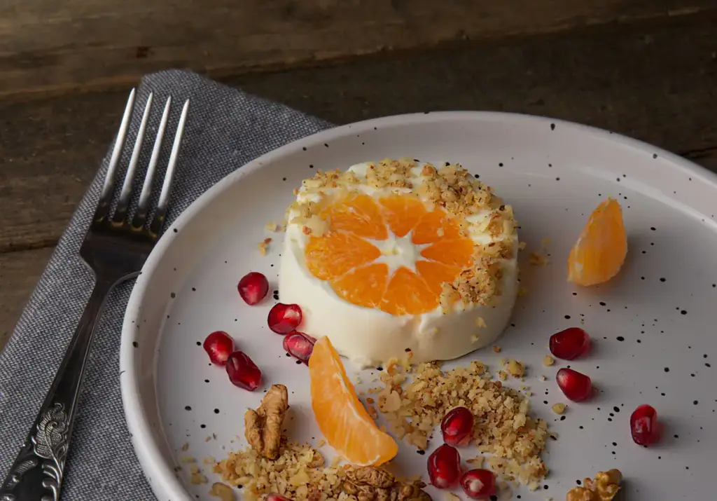Orange panna cotta