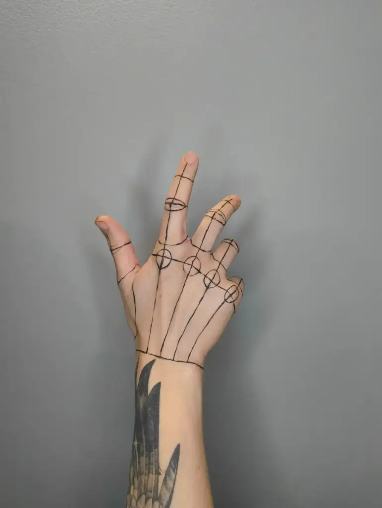 Skeleton hand