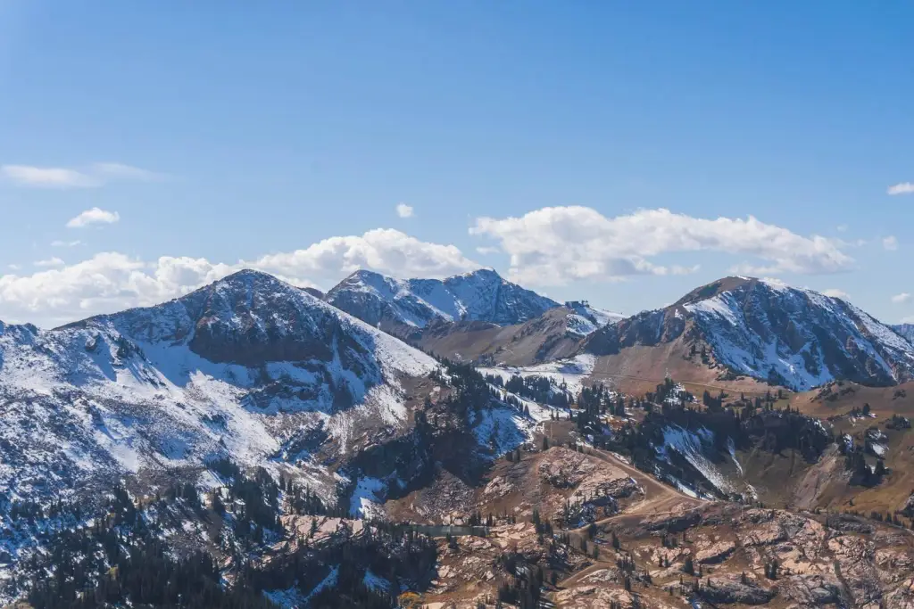 Snow-capped mountain range