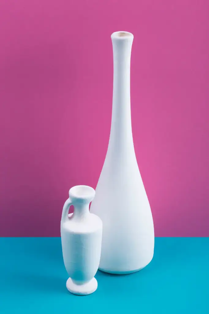Tall white vase