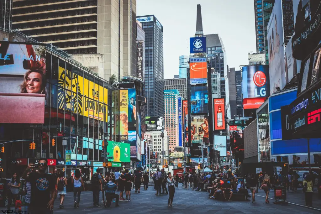 Times Square at dusk