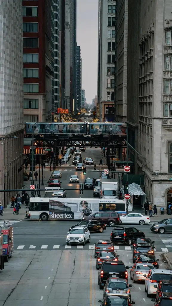 Traffic on a city street